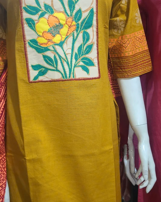 Premium Golden Floral Three-Piece Set