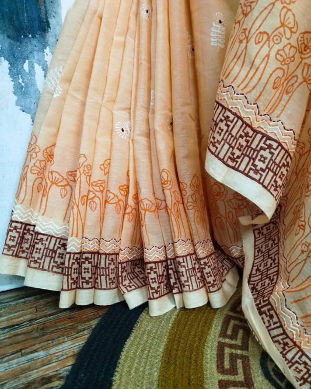 Royal Maroon Traditional Paisley Shari