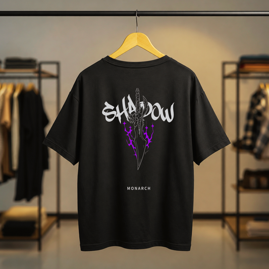 Solo Leveling Shadow Monarch Graphic Black T-Shirt