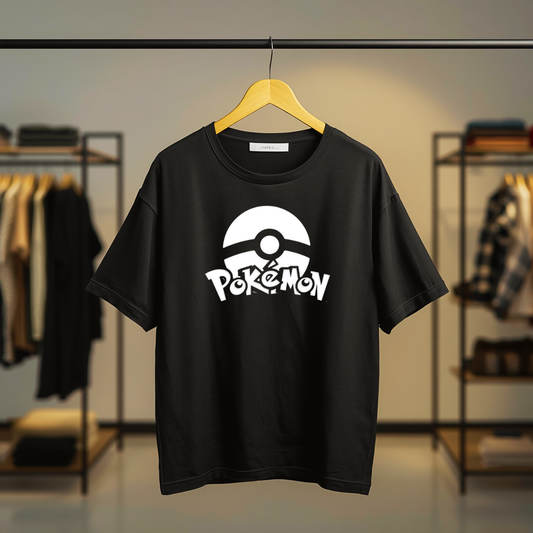 Pokémon Graphic Black & White T-Shirt