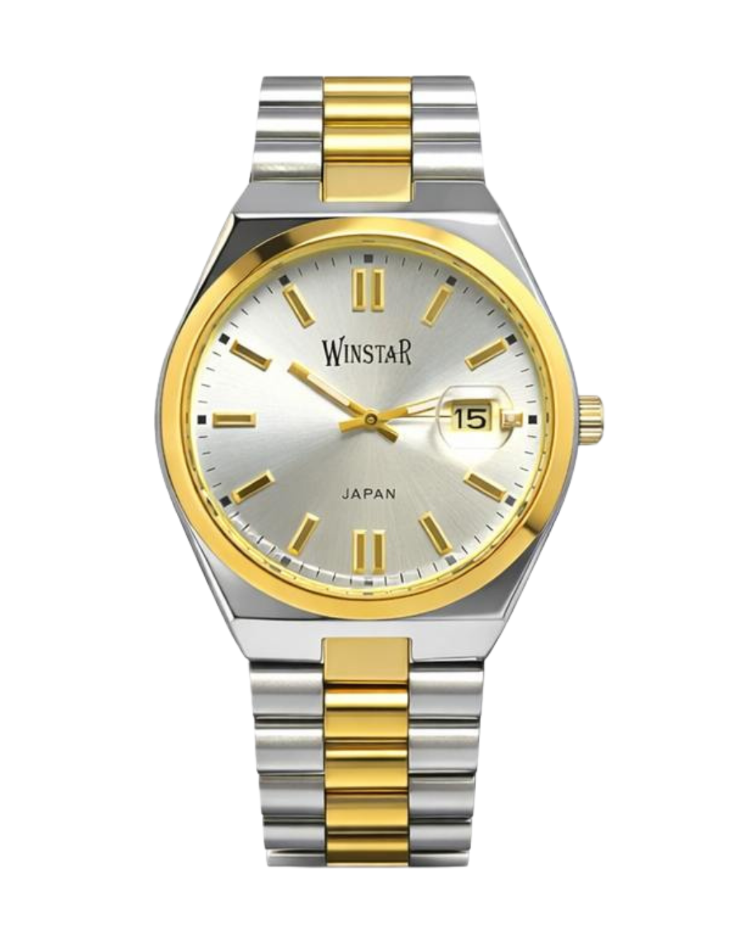 WINSTARWS-3283 silver dial & Golden ban Premium Men's Timepiece