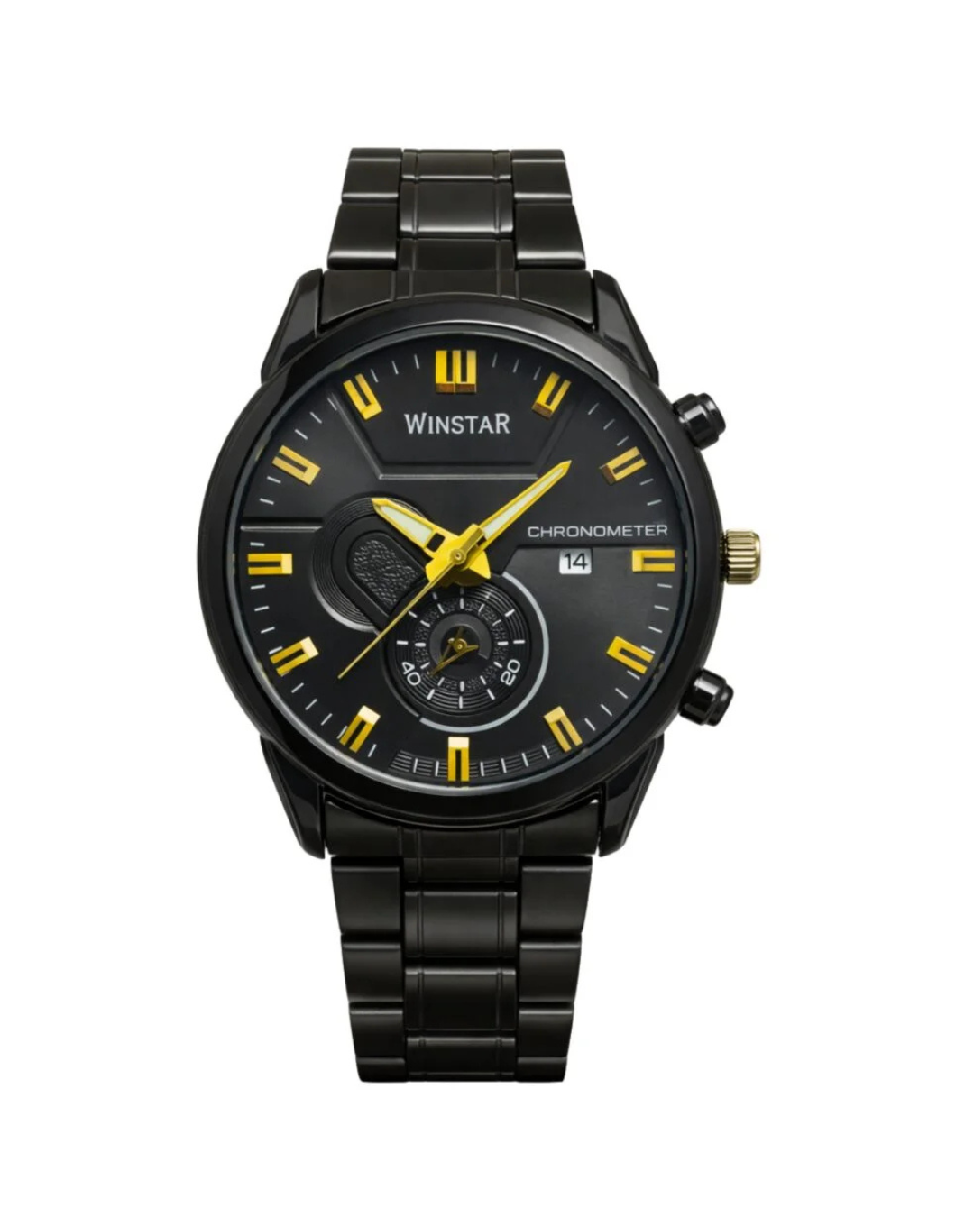 WINSTAR 136322 Black Stainless Steel Men's Analog Watch