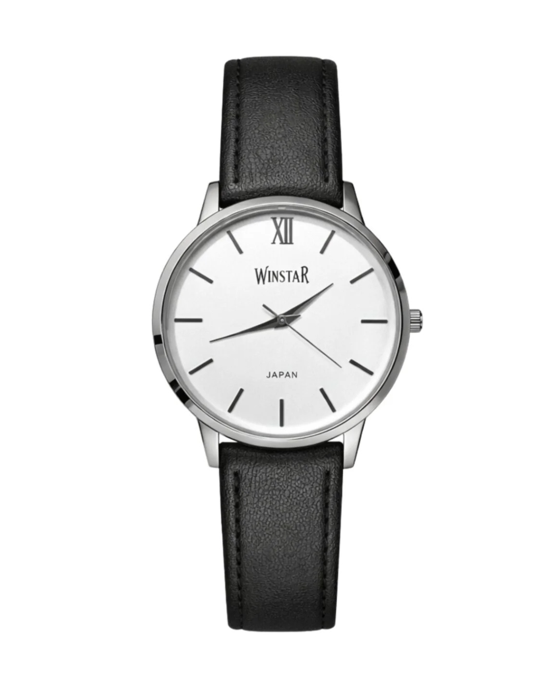 WINSTAR F3611L Black Leather Japan Movement Watch