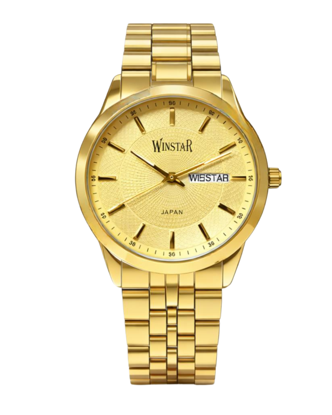 WINSTAR F5104 Men's Full Golden Stainless Steel Chain Watch