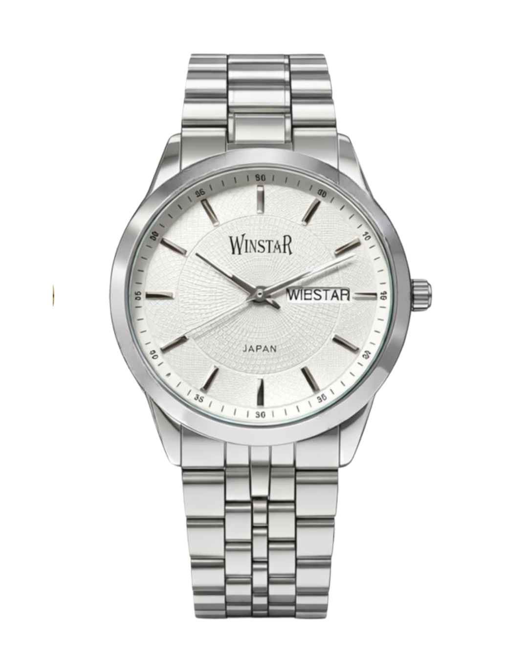 WINSTAR F5104 Men's Full Silver Stainless Steel Chain Watch