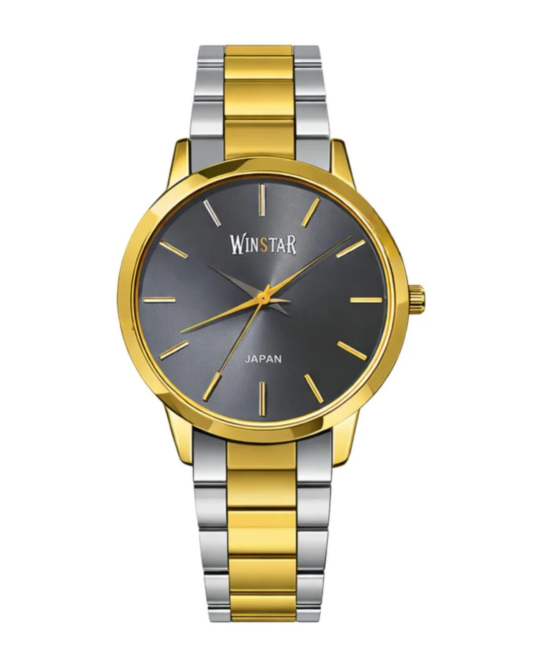 WINSTAR Japan Women's Watch - Elegant Stainless Steel Golden Black Watch