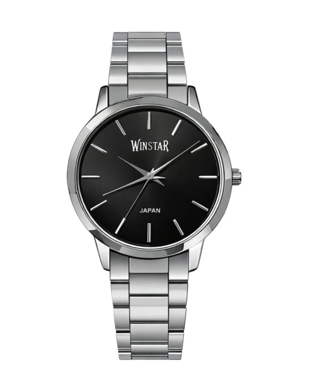 WINSTAR Japan Women's Watch - Elegant Stainless Steel Silver Black Watch