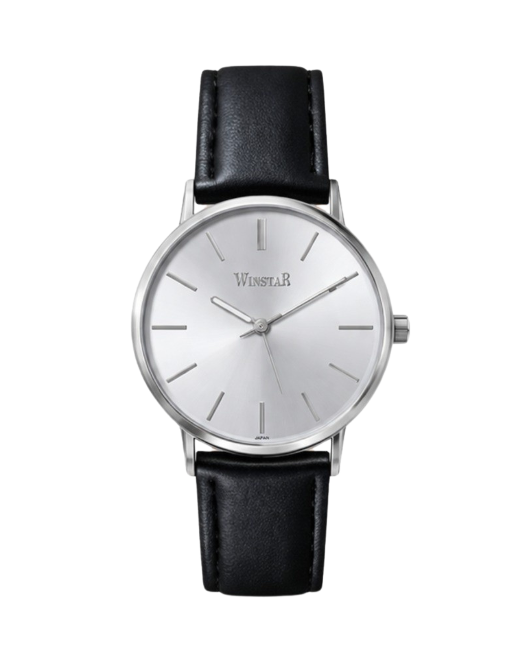 WINSTAR WS-10193 Men's Siver Leather Strap Watch