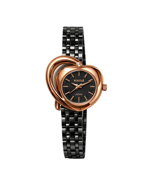 WINSTAR WS-5019 Ladies Brown Black Stainless Steel Watch