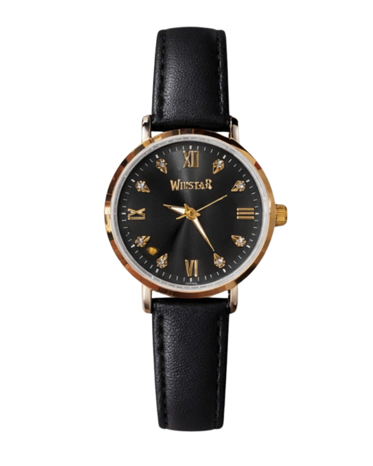 WINSTAR WS-8152 Black Leather Japan Movement Watch