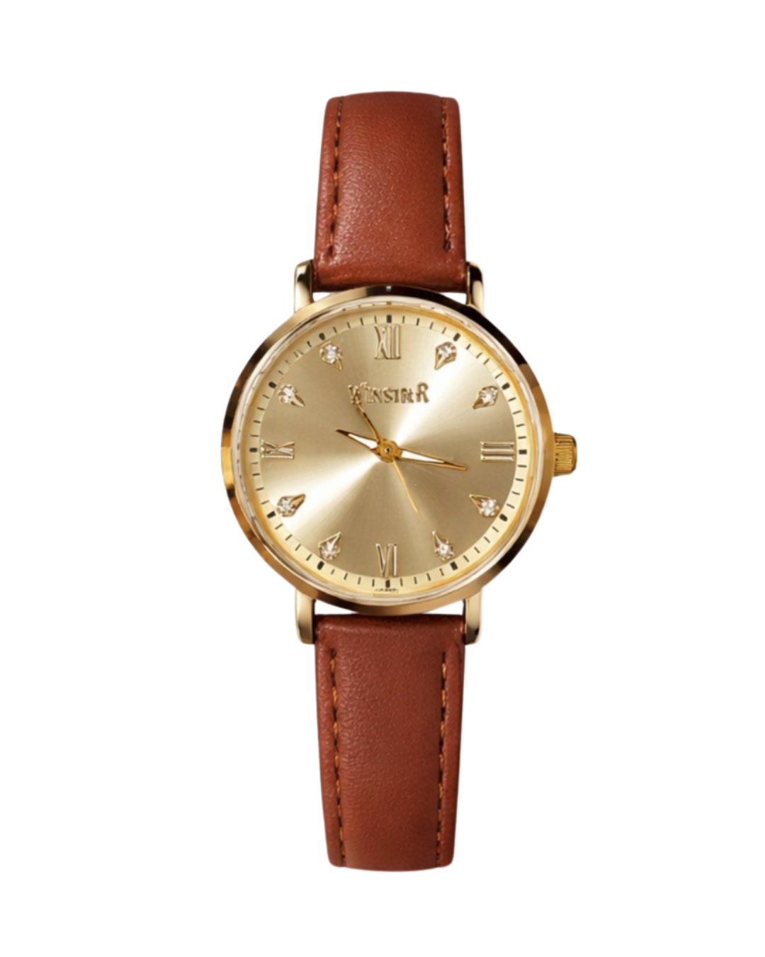 WINSTAR WS-8152 Golden Leather Japan Movement Watch