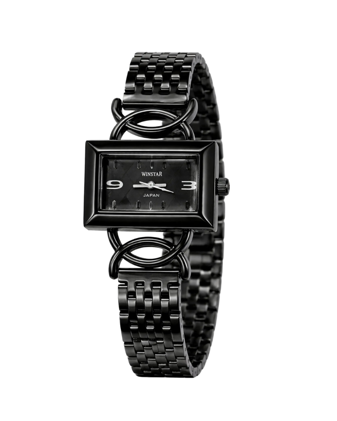 Winstar Ladies 6144 Black Elegant Stainless Steel Watch