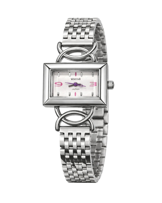 Winstar Ladies 6144 Silver Dial Elegant Stainless Steel Watch
