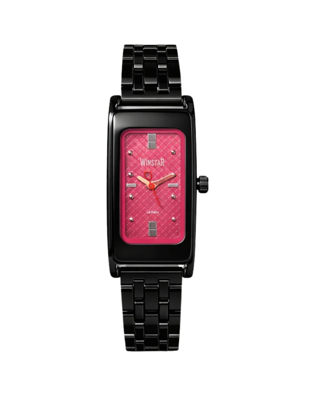 Winstar M-8555 Ladies Watch Black Pink Stainless Steel