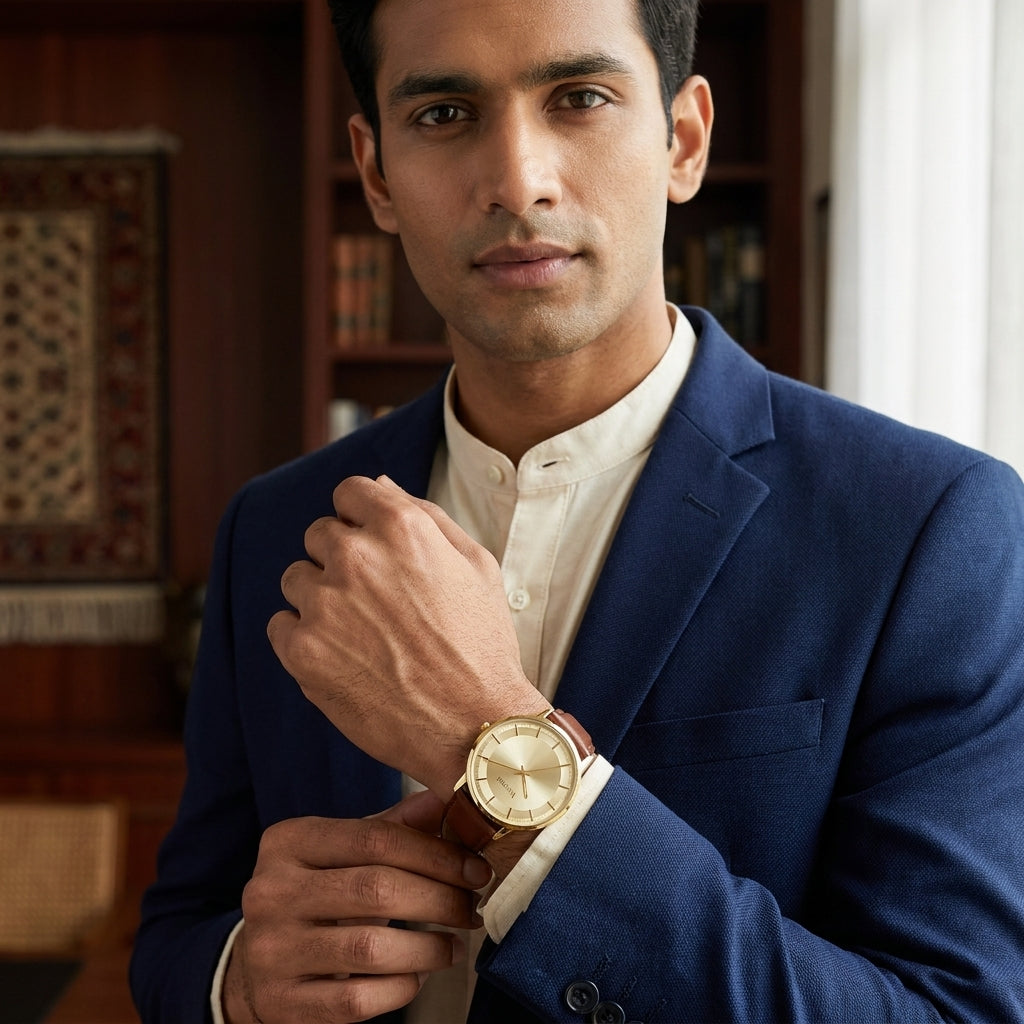 Winstar Premium Leather Strap Men's Watch - Japan Movement_Brown