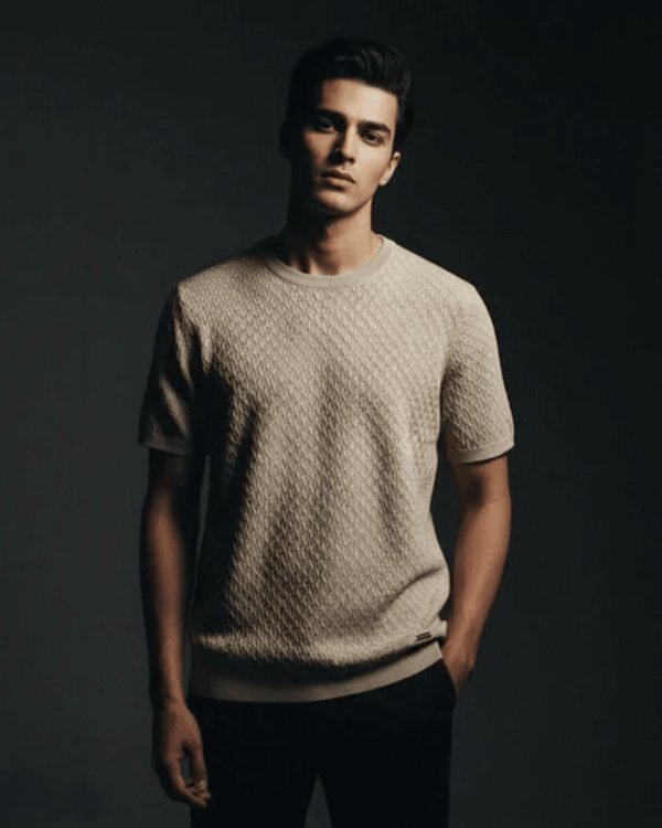 Biege Knitted Textured CANTON - Bangladesh Business Club