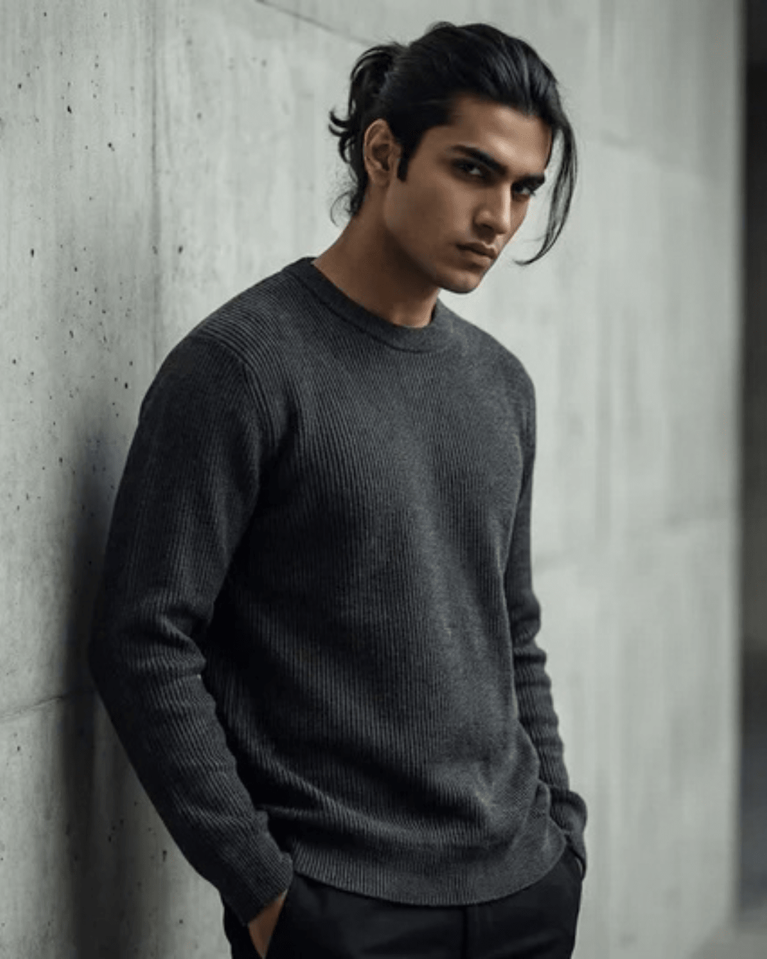 Charcoal Ribbed Round Neck - Bangladesh Business Club