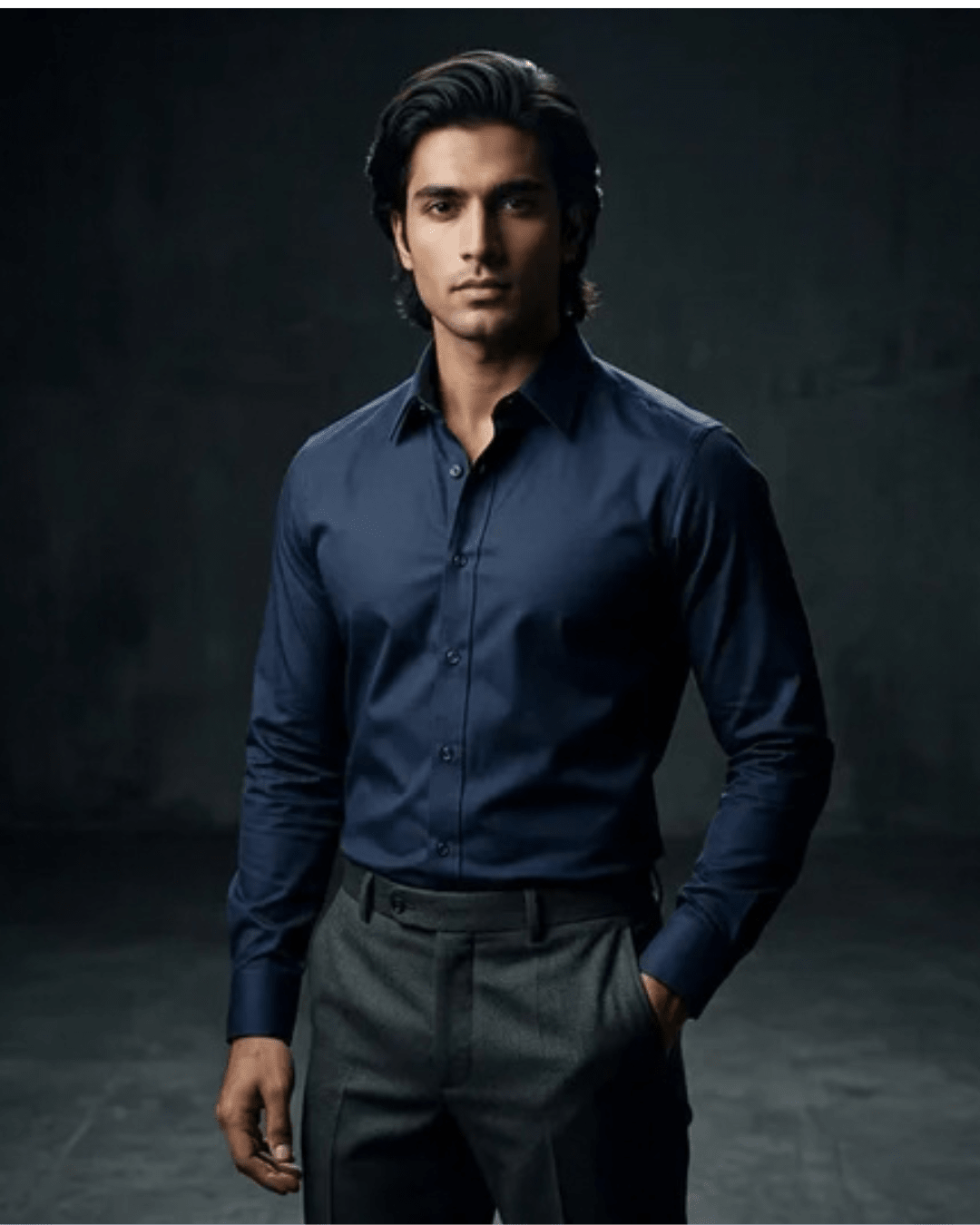 Dark Solid Blue Shirt - B7 - Bangladesh Business Club