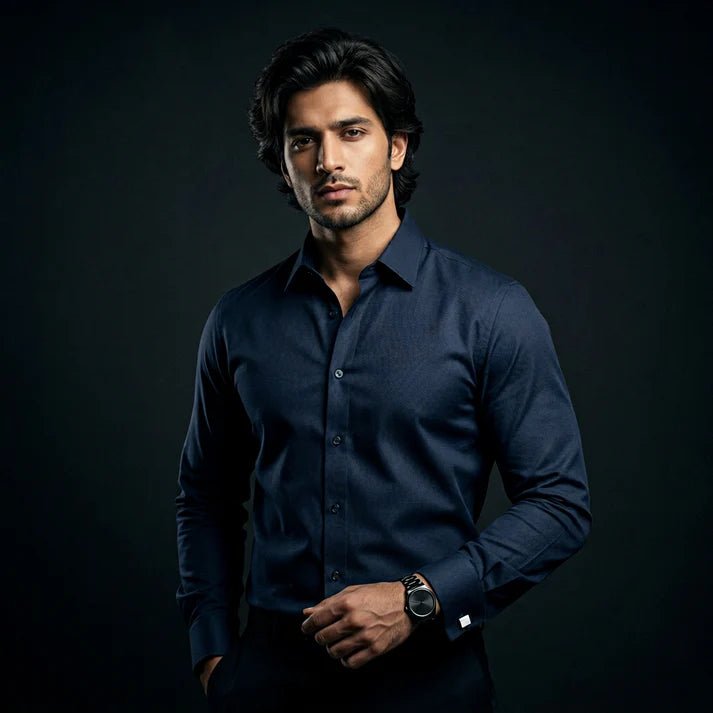 Dark Solid Blue Shirt - B7 - Bangladesh Business Club