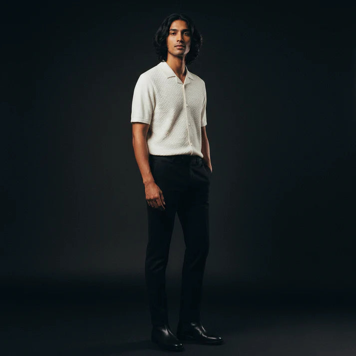 Creamy ZIG ZAG - KNITTED TEXTURE Cuban