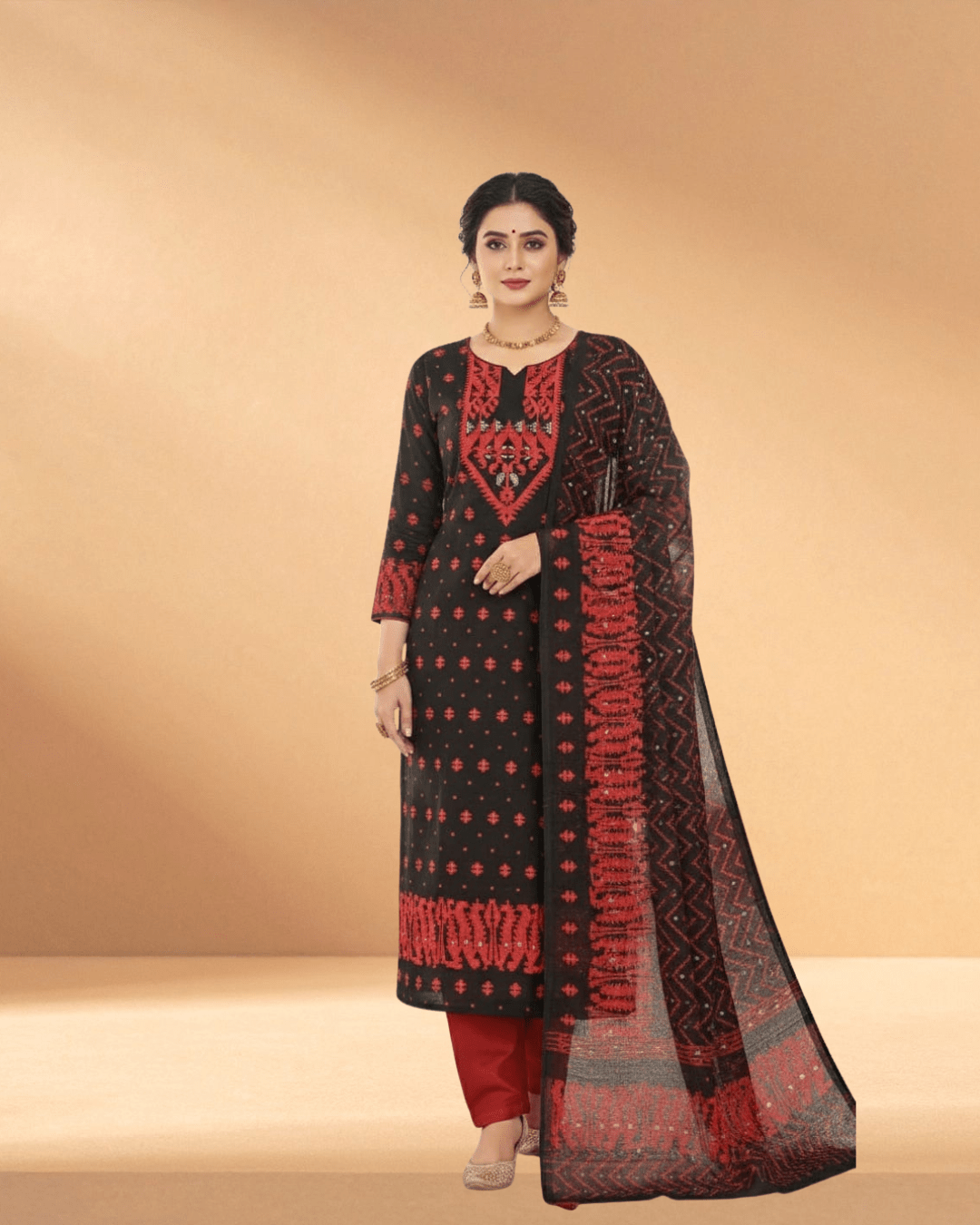 Jamdani Obsidian Earth Luxury Woven 3 - Piece - Bangladesh Business Club