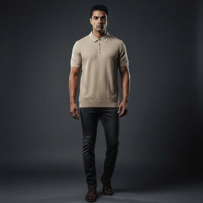 Polo - Biege with a white line on collar - Bangladesh Business Club