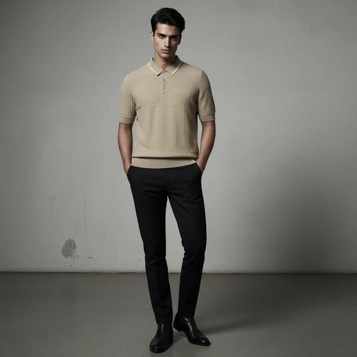 Polo - Biege with a white line on collar - Bangladesh Business Club