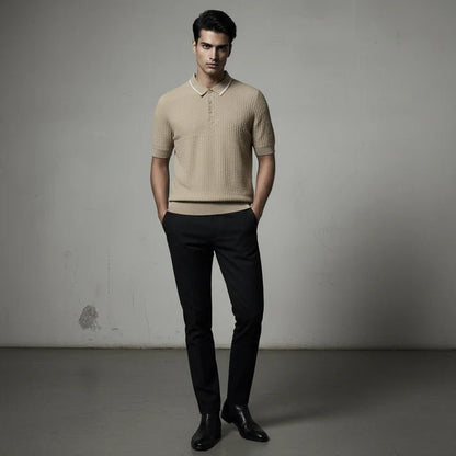 Polo - Biege with a white line on collar - Bangladesh Business Club