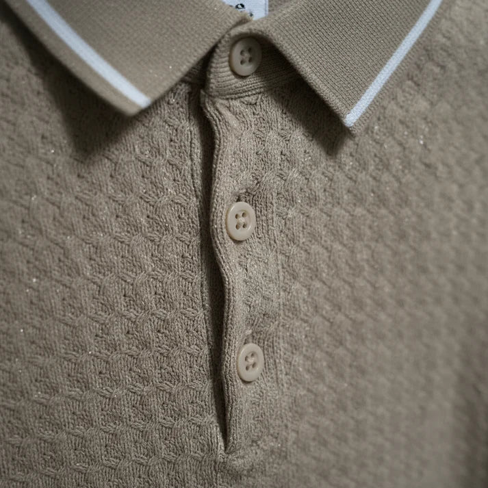Polo - Biege with a white line on collar - Bangladesh Business Club