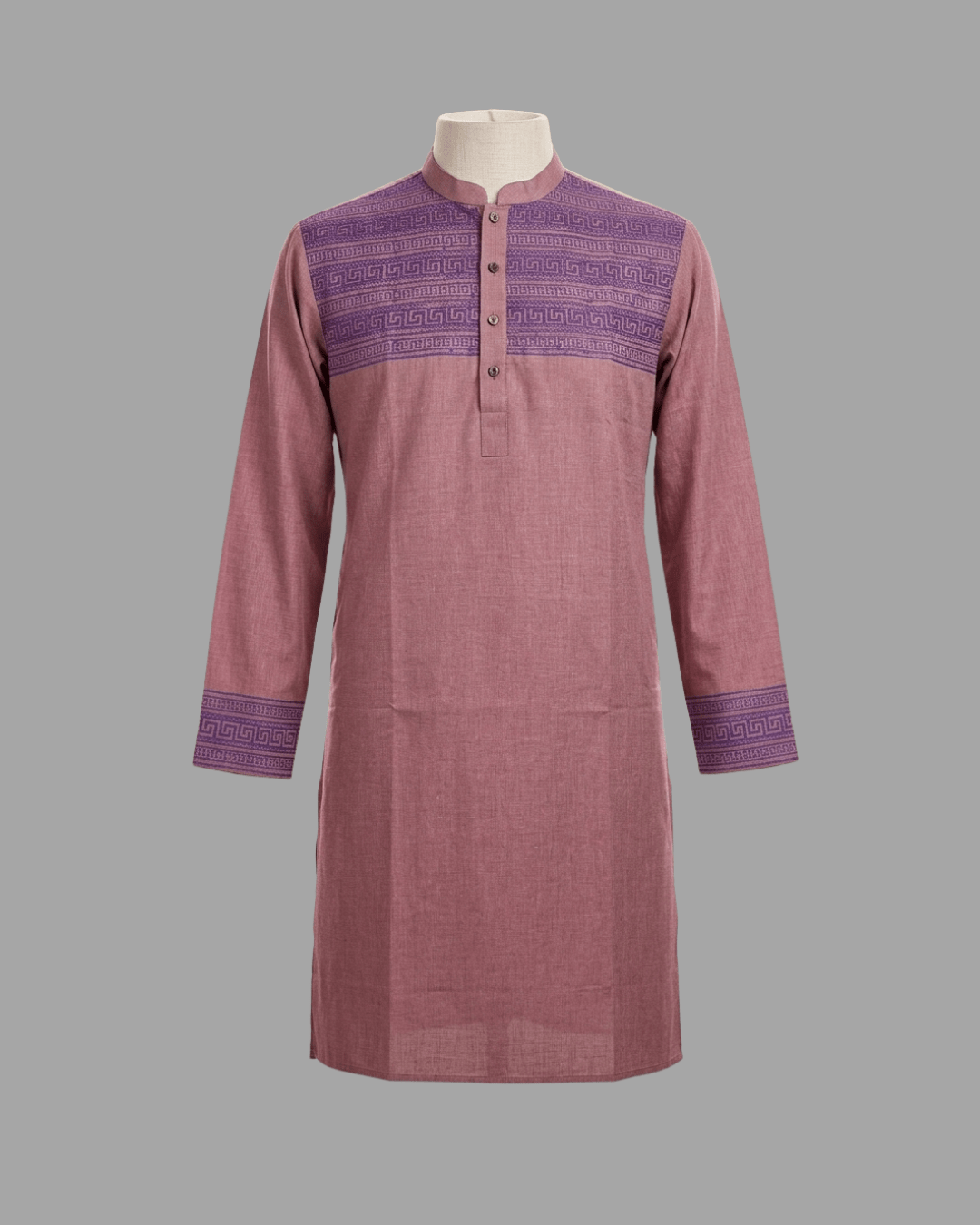 Premium Lavender Script Embroidery Panjabi - Bangladesh Business Club
