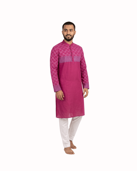 Premium Magenta Royal Circle Panjabi - Bangladesh Business Club