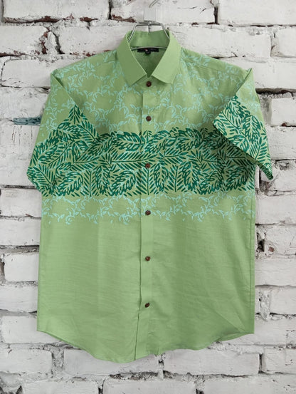 Premium Meadow Green Heritage Botanical Shirt - Bangladesh Business Club
