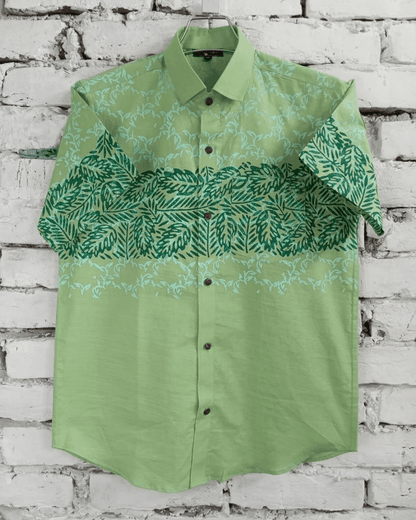 Premium Meadow Green Heritage Botanical Shirt - Bangladesh Business Club