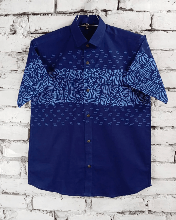 Premium Midnight Navy Heritage Artistic Shirt - Bangladesh Business Club