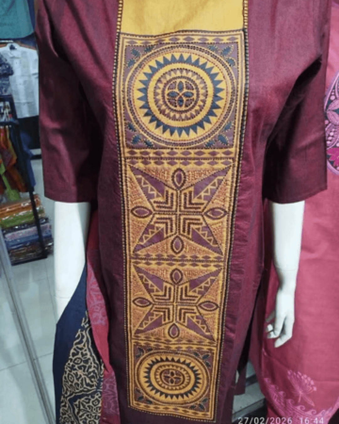 Premium Plum Heritage Geometric Three - Piece - Bangladesh Business Club