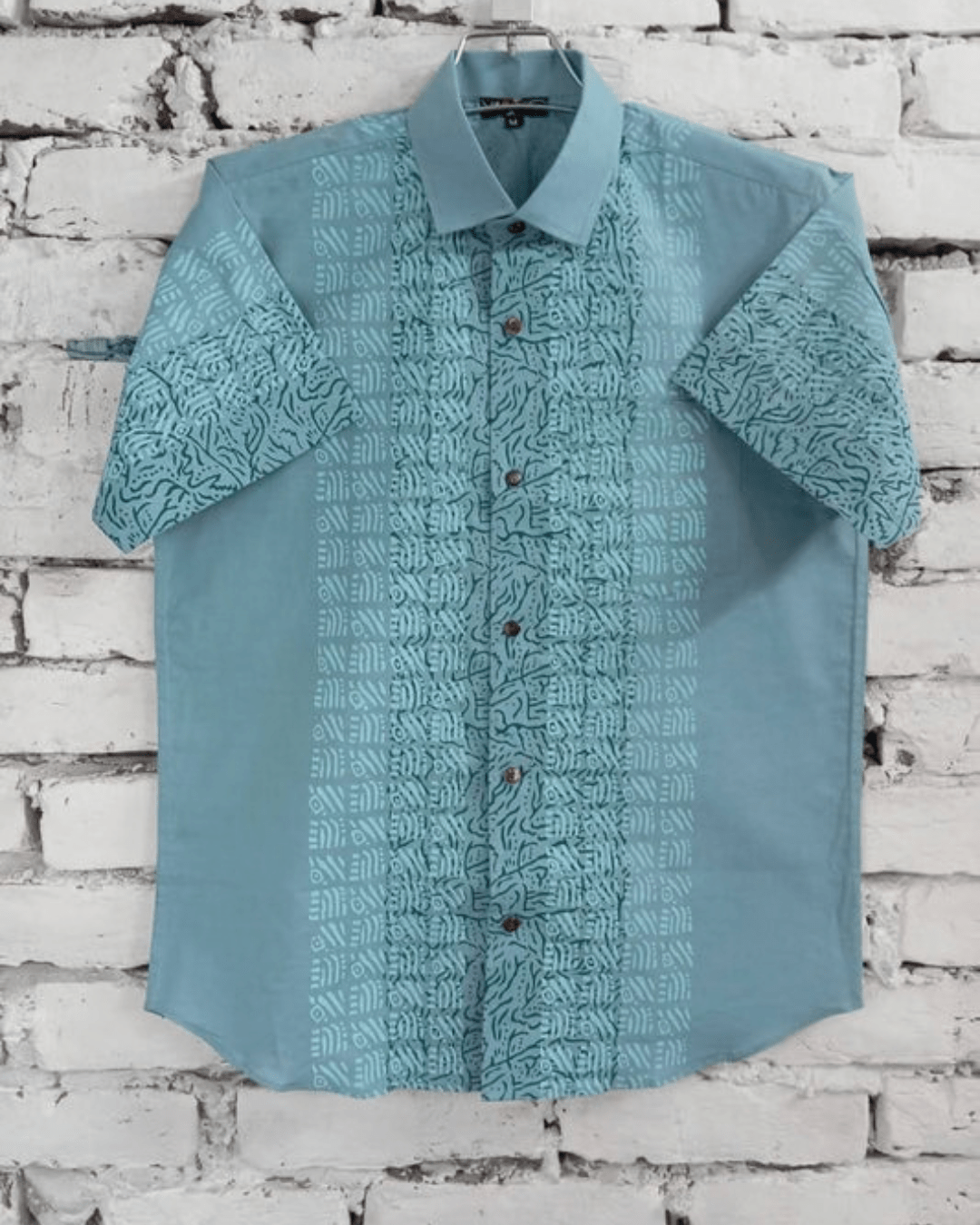 Premium Seafoam Heritage Abstract Shirt - Bangladesh Business Club