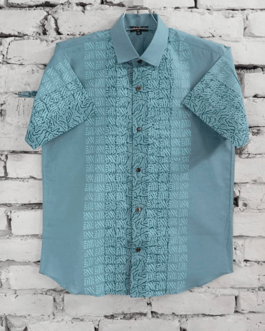Premium Seafoam Heritage Abstract Shirt - Bangladesh Business Club