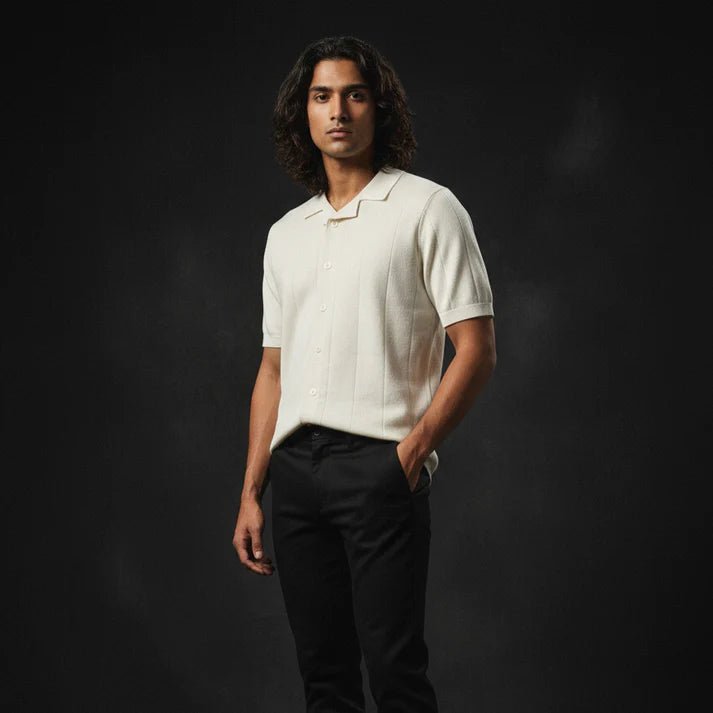 WHITE BOWDEN Knitted Short Sleeve Cuban - Bangladesh Business Club