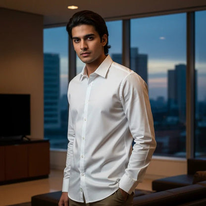 White Premium Shirt - Modern Fit - Bangladesh Business Club