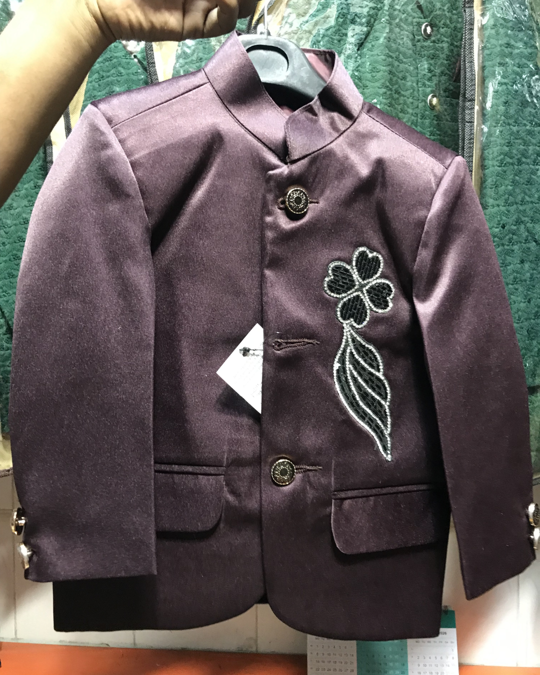 Deep Charcoal Textured Formal Baby Blaze